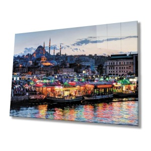 Led Görünümlü Kadın Cam Tablo