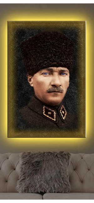 SANATSAL ATATÜRK  LEDLİ KANVAS TABLO