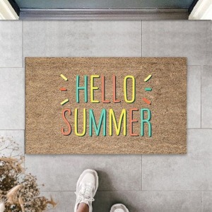 Sarı Kapı Önü Paspası Hello Summer Desen Ps964