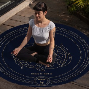 Yoga, Meditasyon,Burçlar ve Mandala Temalı,  Meditasyon Halısı 23