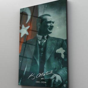 ATATÜRK 4MM TEMPERLİ CAM TABLO