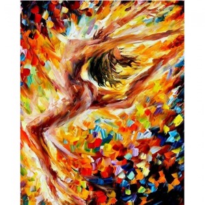  Gizemli Dans Sayılarla Boyama Seti Kasnaklı  40 x 50