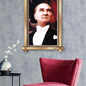 EN GÜZEL ATATÜRK RUSTİK  TABLO