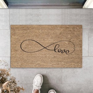Kahverengi Kapı Önü Paspası Sonsuz Love Desen Ps884