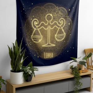 Bohem,Yoga, Meditasyon,Burçlar ve Mandala Temalı,  Duvar Örtüsü 27