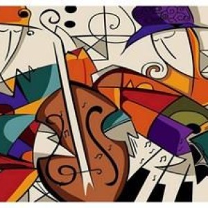  Picasso Müzik Sayılarla Boyama Seti Kasnaklı  40 x 50