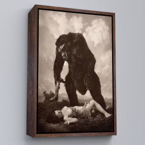 Çerçeveli William Mortensen Lamour 1934, Amerikan Grotesk Tuval Kanvas Tablo-5283