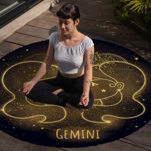 Yoga, Meditasyon,Burçlar ve Mandala Temalı,  Meditasyon Halısı 17