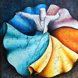  Özden Öze Mevlana Sayılarla Boyama SetiKasnaklı  40 x 50