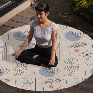 Yoga, Meditasyon,Burçlar ve Mandala Temalı,  Meditasyon Halısı 112
