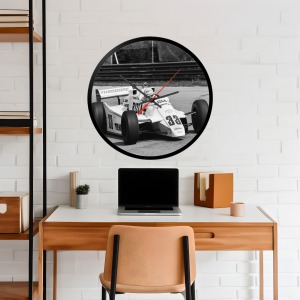 İkonik Spor Fotoğrafları Yuvarlak Kanvas Duvar Saati 164