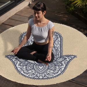 Yoga, Meditasyon,Burçlar ve Mandala Temalı,  Meditasyon Halısı 113