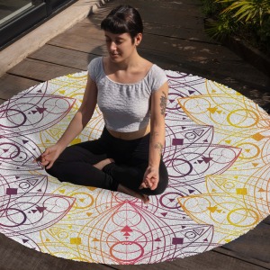 Yoga, Meditasyon,Burçlar ve Mandala Temalı,  Meditasyon Halısı 13