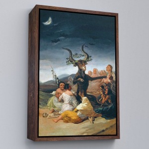 Çerçeveli Cadılar Bayramı, Francisco Goya Cadılık Meclisi Sanatı Kanvas Tablo-5270