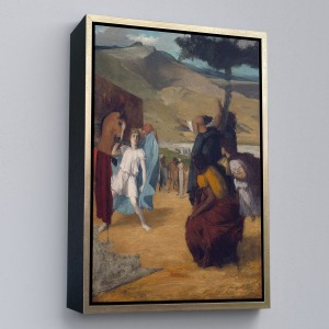 Çerçeveli Edgar Degas - İskender Ve Bucephalus Tablosu-8056