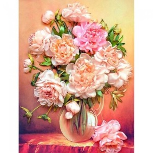  Bir Demet Sakayık Renkli Sayılarla Boyama Seti Kasnaklı  40 x 50