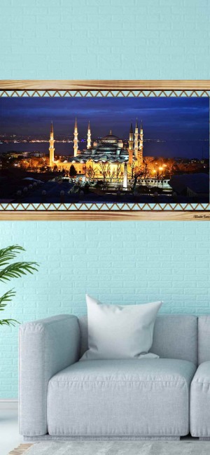 İSTANBUL CAMİİ RUSTİK  TABLO