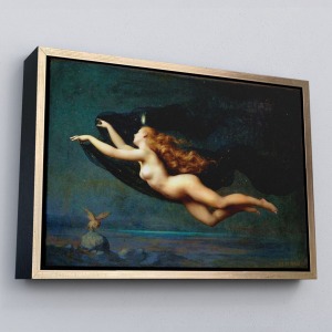 Çerçeveli La Nuit By Auguste Raynaud Kanvas Duvar Sanatı Tablo, Klasik Sanat-5406