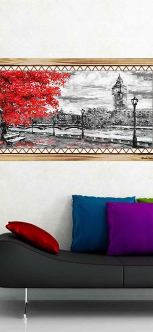 SOYUT PASTEL MANZARA RUSTİK  TABLO