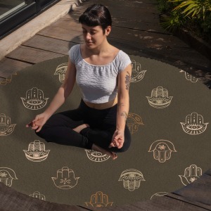 Yoga, Meditasyon,Burçlar ve Mandala Temalı,  Meditasyon Halısı 14
