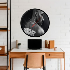 İkonik Spor Fotoğrafları Yuvarlak Kanvas Duvar Saati 310