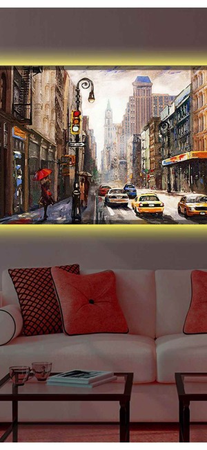 ROMA KIŞ SOKAK LEDLİ KANVAS TABLO