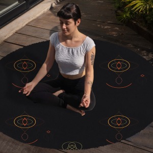 Yoga, Meditasyon,Burçlar ve Mandala Temalı,  Meditasyon Halısı 32