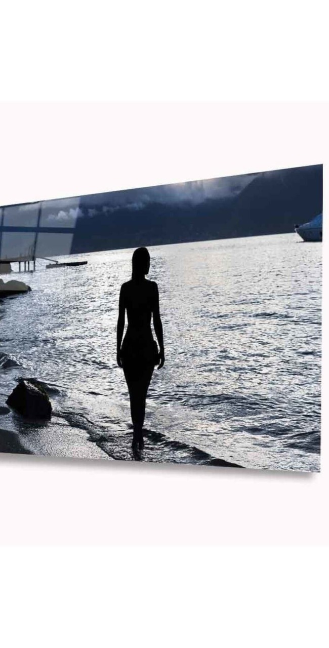 Deniz ve Kadın Cam Tablo 4mm Dayanıklı Temperli Cam