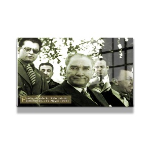 Atatürk Cam Tablo Yatay 719