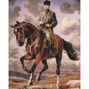 Atatürk Sayılarla Boyama Seti Kasnaklı  40 x 50