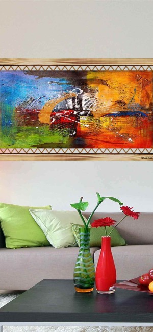 SANATSAL FIRÇA DARBELİ  RUSTİK  TABLO
