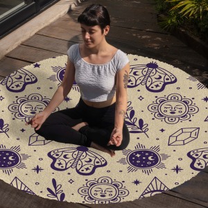 Yoga, Meditasyon,Burçlar ve Mandala Temalı,  Meditasyon Halısı 81