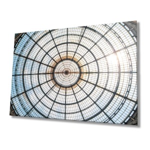 Dairesel Geometrik Cam Tablo, Ev Ve Ofis Duvar Dekoru Hediyelik Büyük Tablo Dayanıklı Cam