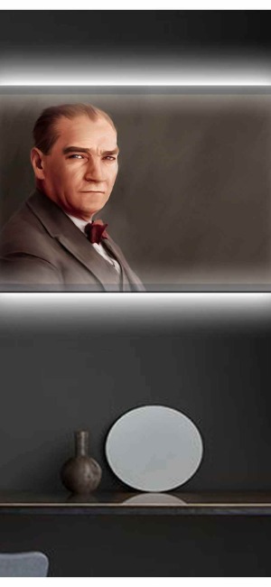 DEKORATİF ATATÜRK LEDLİ KANVAS TABLO