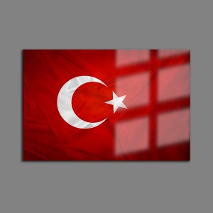 Türk Bayrağı Cam Tablo 01
